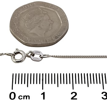 9ct White Gold Diamond Pendant with Chain